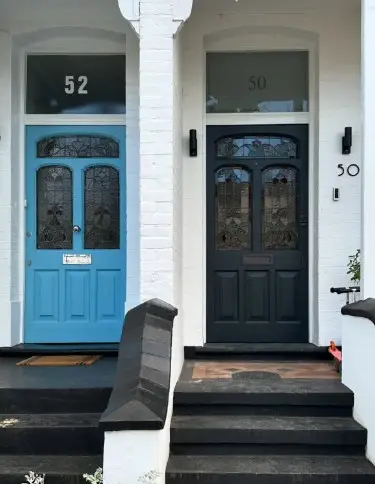 Stained glass encapsulation London — encapsulated leaded light doors