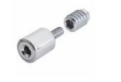 Polished chrome wooden sash window stop