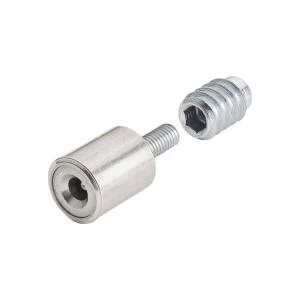 Satin chrome wooden sash window stop