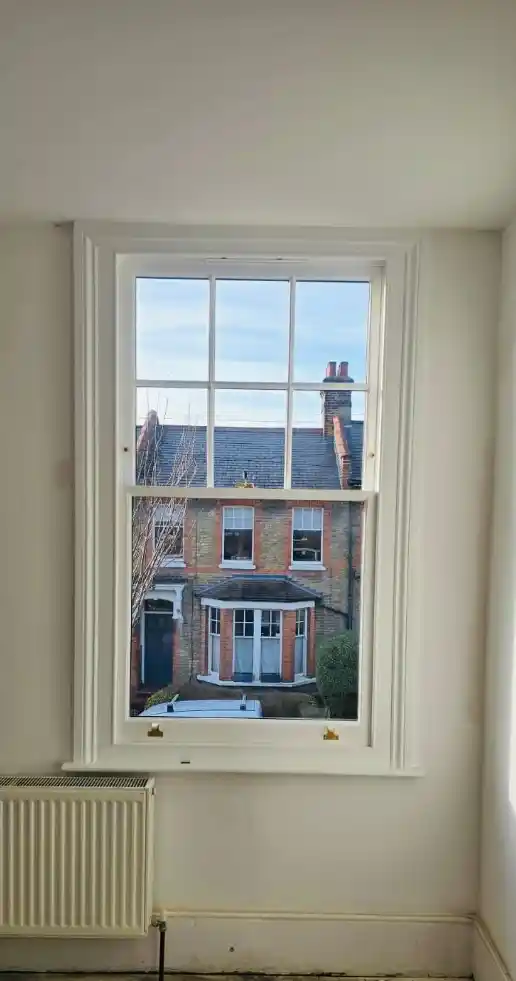 Sash window restoration in Highbury, N5
