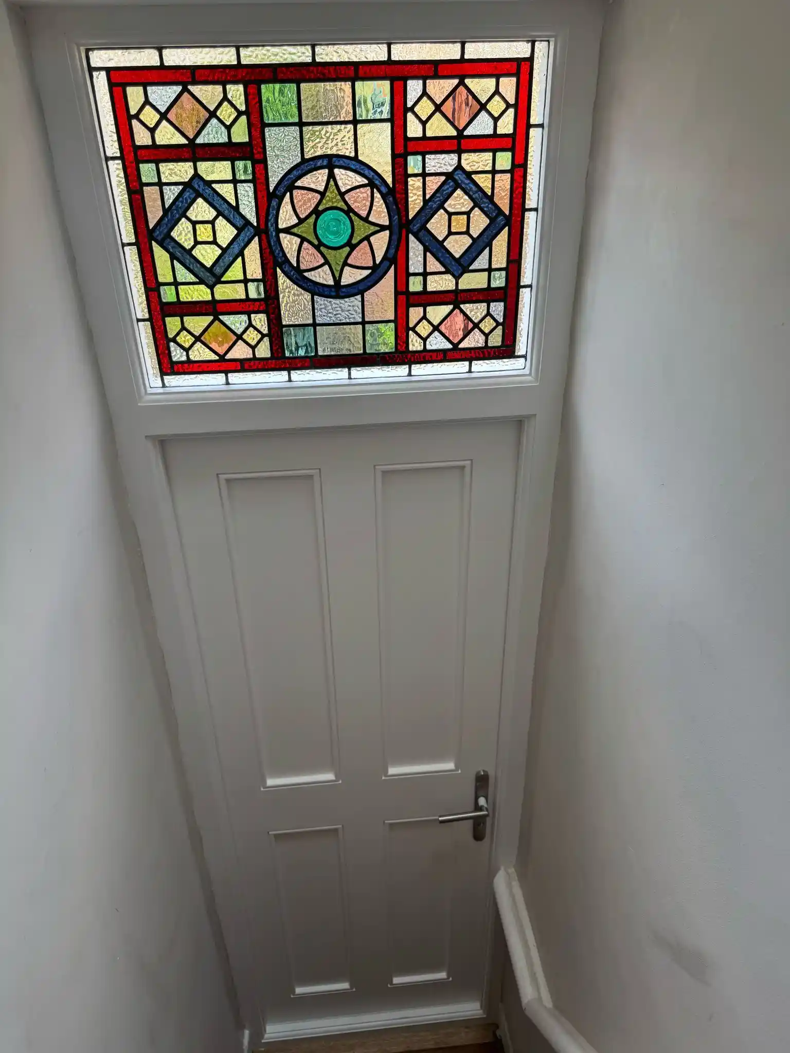Elegant stained glass installation
