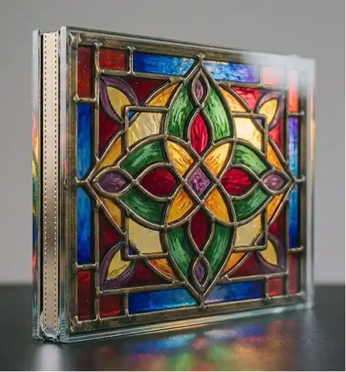 Bespoke stained glass window panel, an example of specialist glass that takes longer to source than standard panes