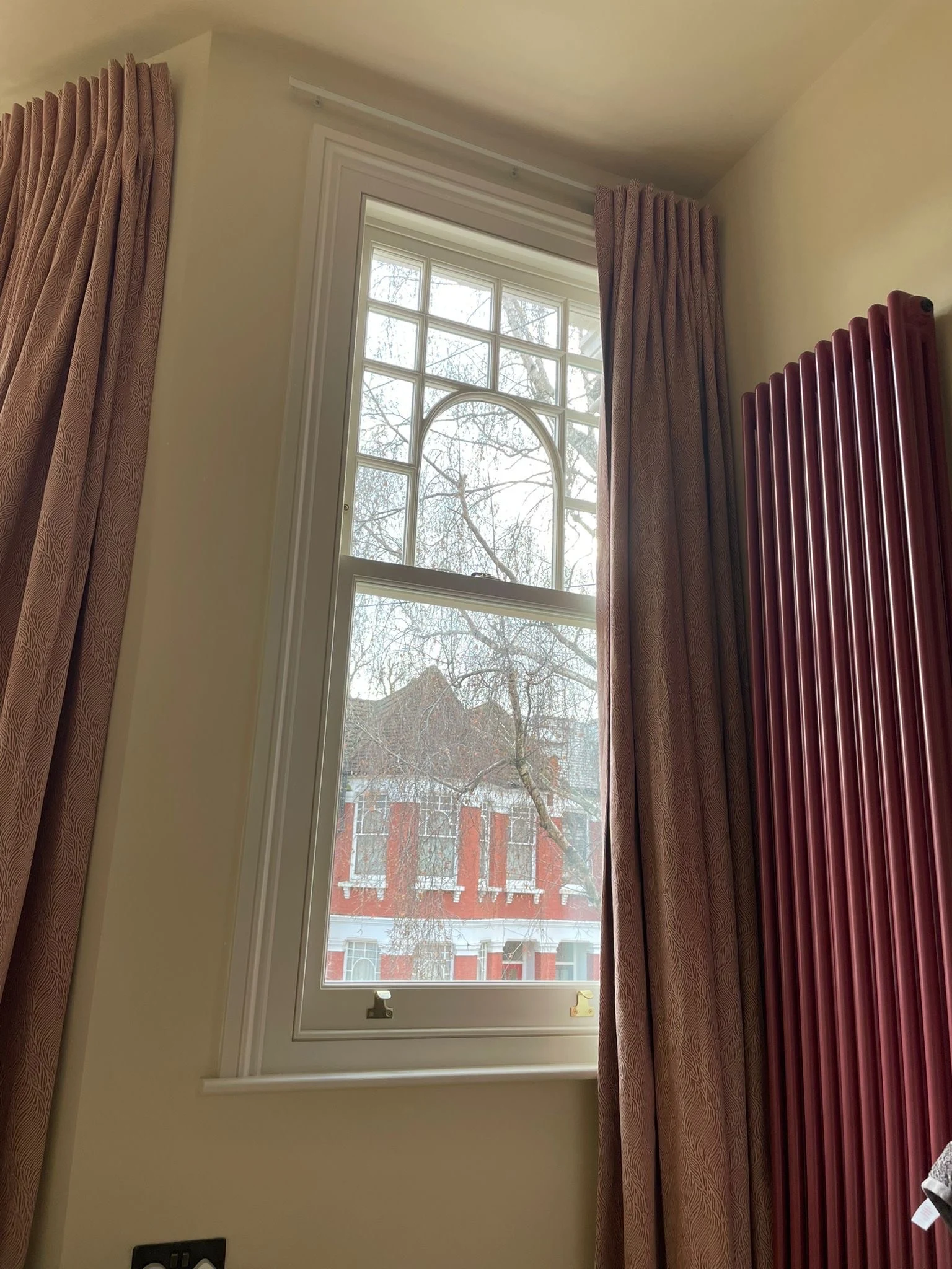 Single sash window with period joinery detail — Victorian terraced house, North London