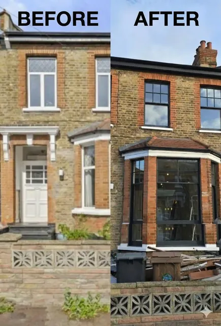 Victorian sash window restoration, Stoke Newington